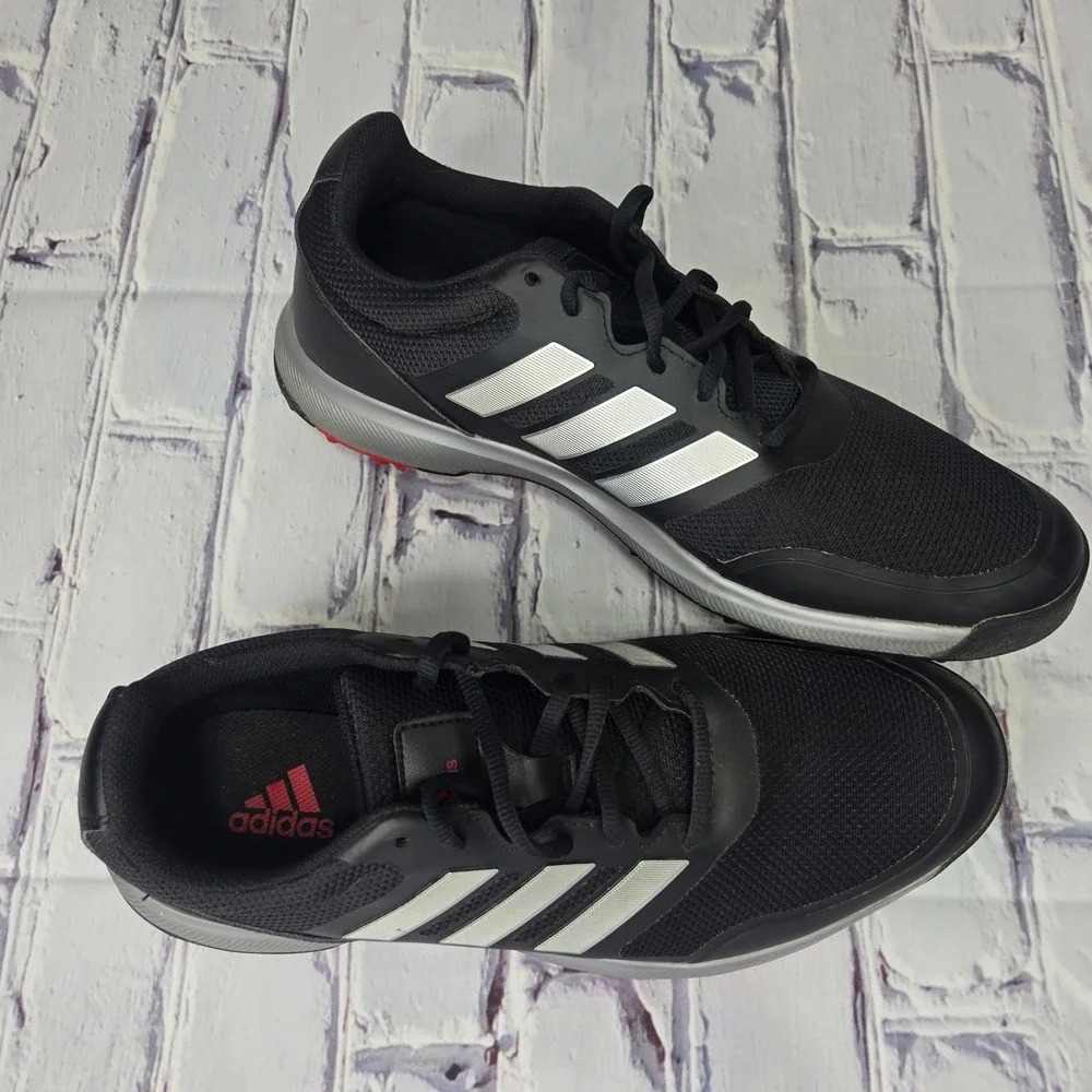 Adidas Tech Response 2.0 Golf Shoes Mens 11 Black Silver Spikeless EG5313‎